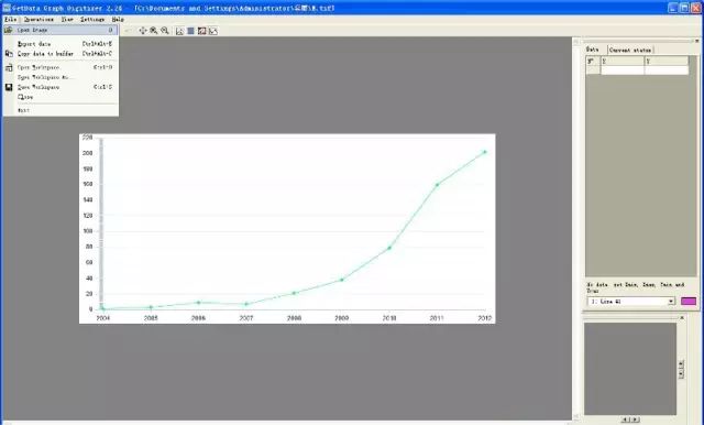 手把手教你从曲线图中提取原始数据——GetData Graph Digitizer