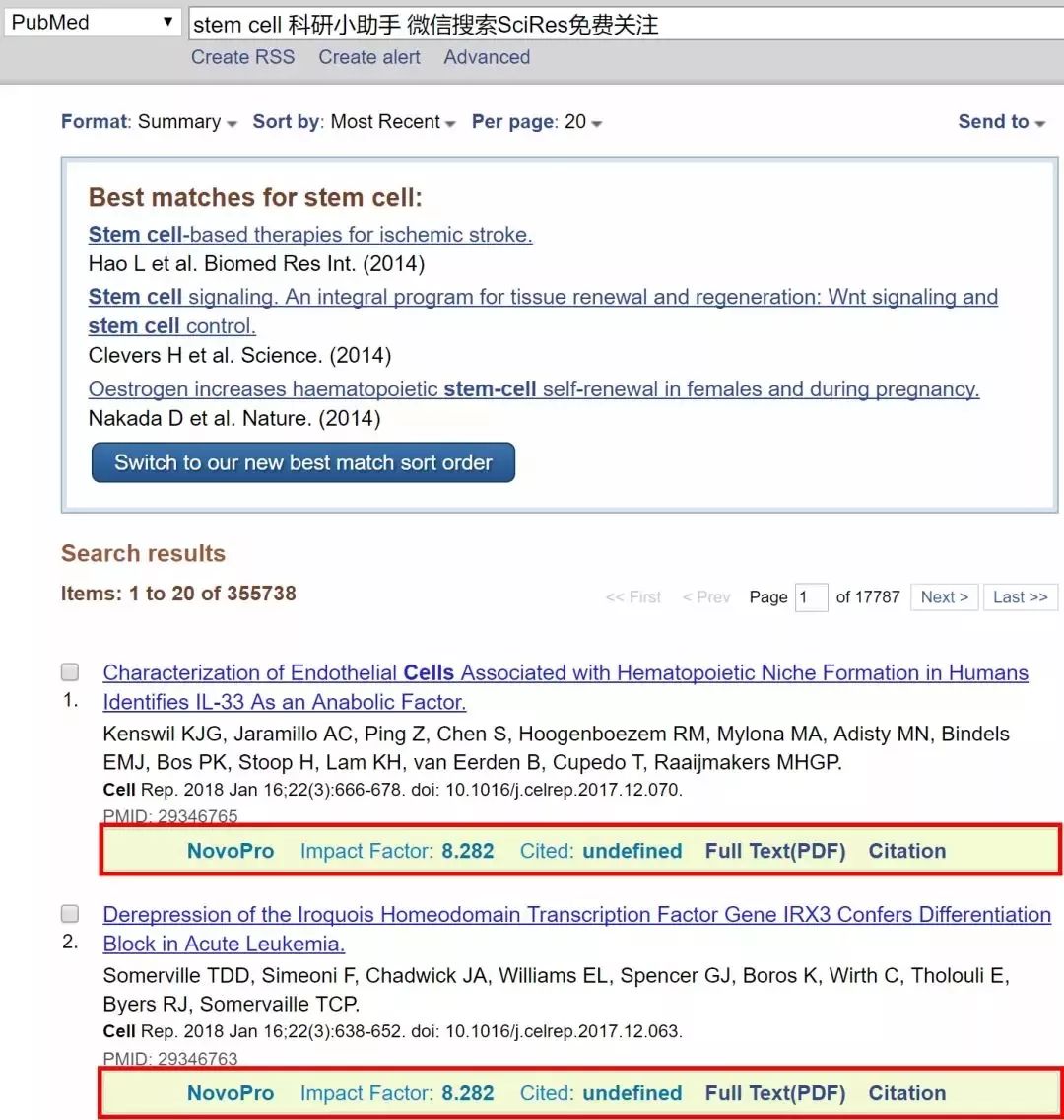 如何让PubMed自动显示最新影响因子并一键免费下载文献！