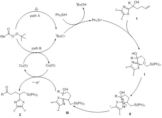通过远程杂芳基迁移实现的非活化烯烃的杂芳基硅基化反应