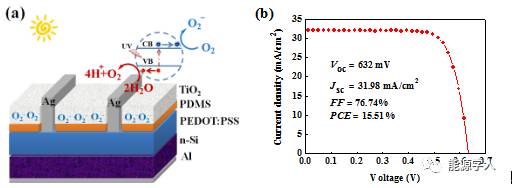 基于电荷累积的光诱导场钝化高效Si/PEDOT:PSS异质结太阳能电池